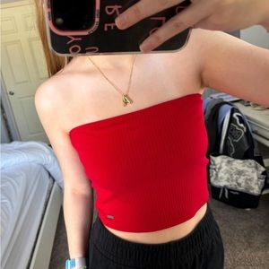 Hollister red tube top